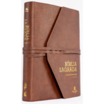 Bíblia NVI, Couro Soft, Marrom Artesanal, Com Espaço para Anotações