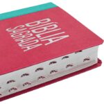 Bíblia Sagrada Letra Gigante Capa Turquesa e Pink - Imagem 3