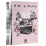 Bíblia Anote Slim Typo Rosa| NVT | Capa Dura Espiral