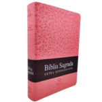Biblia Letra Supergigante Rosa Luxo Naa com indice