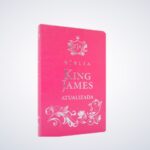 Bíblia Sagrada King James Atualizada Slim Capa Luxo Pink com Prata