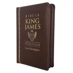 Bíblia King James Atualizada Letra HiperGigante Com Zíper - Marrom - Imagem 5