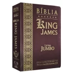 Bíblia King James Atualizada KJA Letra Jumbo Capa Cover Book Bordô