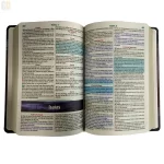 Bíblia ARC Letra Gigante Textos Coloridos Com Harpa Capa Laminada - Preta - Imagem 3