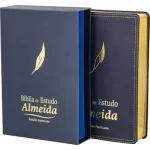 Bíblia de Estudo Almeida NAA Capa Luxo Azul
