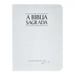 Bíblia ACF Letra Média Fina Semi Luxo Branca