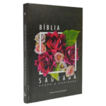 Bíblia Sagrada ARC Slim com Harpa Capa Dura Rosa De Saron