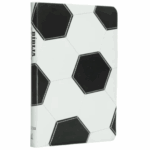 Bíblia NVI Slim, Capa de futebol, Couro-soft preto e branco, Luxo - Imagem 6