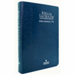 Bíblia Sagrada Harpa Celestial 774 | ERC | Letra Extra Gigante | Capa Azul Brasão