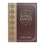 Bíblia Sagrada Letra Jumbo Capa Dura King James Atualizada Arabesco Bordô