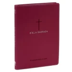 Bíblia Sagrada Slim NAA Luxo Cruz Rosa