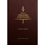 Bíblia do Obreiro Aprovado Média ARC Harpa Cristã Capa Luxo Marrom