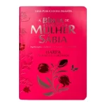 Bíblia de Estudo da Mulher Sábia ARC Harpa Avivada Capa Rosas Pink