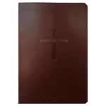 Bíblia Sagrada Letra Jumbo ARC Harpa Avivada e Corinhos Capa PU Luxo Cruz Bordo