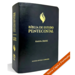 Bíblia de Estudo Pentecostal Média c/ Harpa Letra Normal ARC Luxo Preta