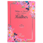 Bíblia de Estudo Para o Cotidiano da Mulher NVA Full Collor Capa Dura Rosa Intenso