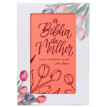 A Bíblia da Mulher Letra Grande NAA Capa Luxo Sem Índice Aston Rosa Caixa Janela