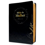 Bíblia da Mulher Deus e Elas NAA Capa Couro Soft Preta - Imagem 2