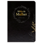 Bíblia da Mulher Deus e Elas NAA Capa Couro Soft Preta