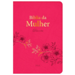 Bíblia da Mulher Deus e Elas NAA Capa Couro Soft Rosa