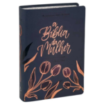 A Bíblia da Mulher Portátil ARC S/ Índice Capa Tulipa Azul Escuro S/Caixa