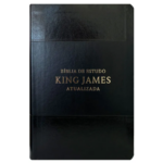 Bíblia de Estudo King James Atualizada Full Color Capa PU Preta